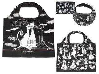 Torba na ramię, składana - Koci świat (CARMANI)
