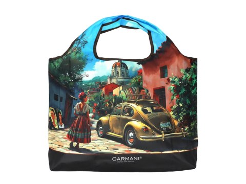 Torba na ramię, składana - inspirowana malarstwem F. Kahlo (CARMANI)
