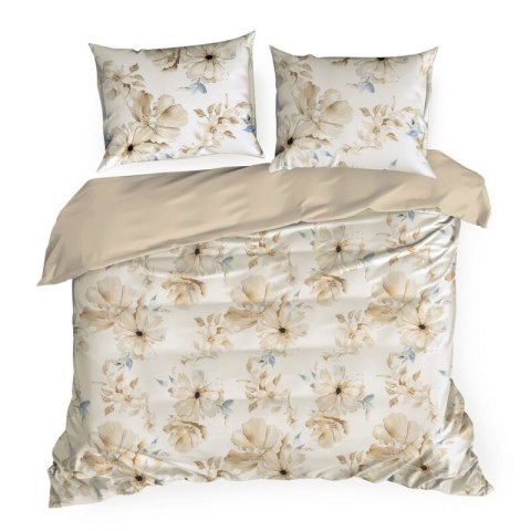 KOMPLET POŚCIELI SATYNOWEJ SPRING 90 140 X 200 CM BEŻOWY