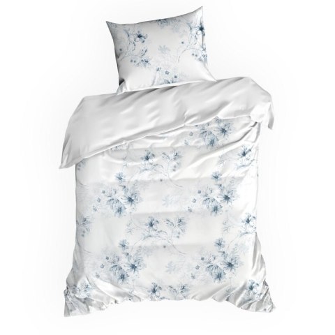 KOMPLET POŚCIELI SATYNOWEJ SPRING 93 140 X 200 CM BIAŁY