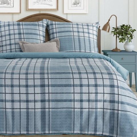 KOMPLET POŚCIELI SATYNOWEJ SPRING 95 140 X 200 CM NIEBIESKI