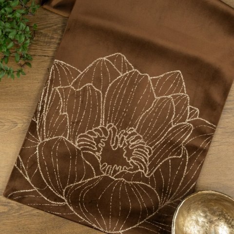 OBRUS BLINK 13 35 X 140 CM BRĄZOWY