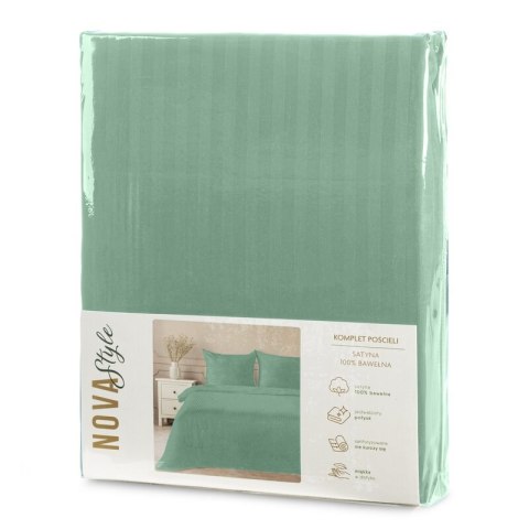 KOMPLET POŚCIELI SATYNOWEJ VERA 220 X 200 CM MIĘTOWY