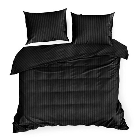 KOMPLET POŚCIELI SATYNOWEJ VERA 140 X 200 CM CZARNY