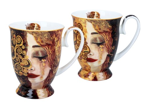 Kpl. 2 kubków w sercu - G. Klimt, Złote łzy (CARMANI)