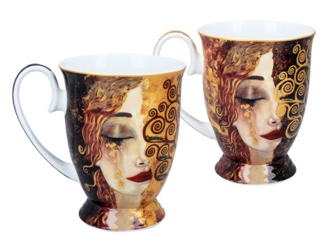 Kpl. 2 kubków w sercu - G. Klimt, Złote łzy (CARMANI)