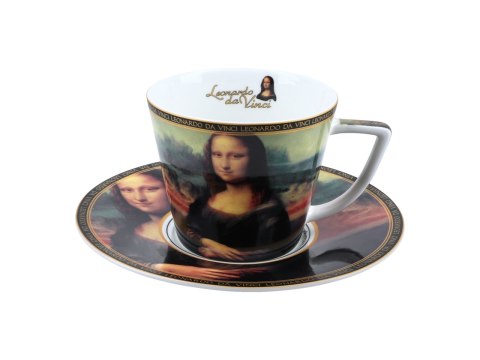 Kpl. filiżanka i kubek - L. da Vinci, Mona Lisa, Dama z łasiczką (CARMANI)
