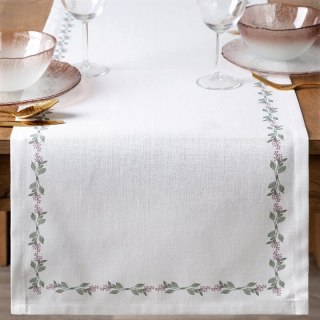 OBRUS LILY 40 X 140 CM BIAŁY