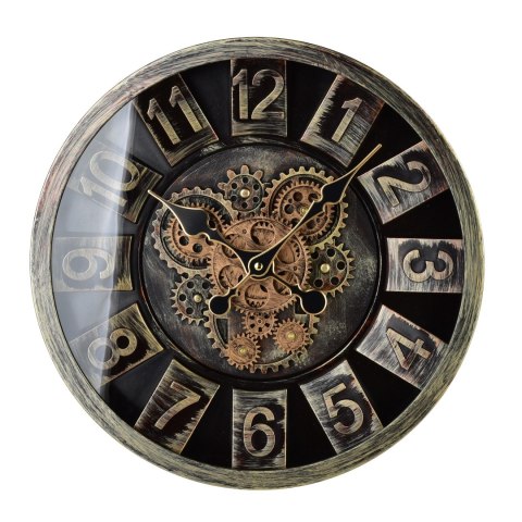 RAMSEY Zegar 40cm z ruchomym mechanizmem 40x40x7cm