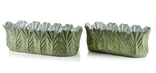 MARINA Komplet 2 osłonek dekoracyjnych Green 52x24x17/43x23x17cm