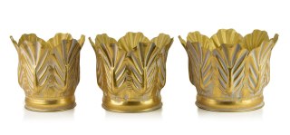 MARINA Komplet 3 osłonek dekoracyjnych Gold 28x28x20/25x25x20/20x20x20cm