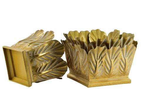 MARINA Komplet 3 osłonek dekoracyjnych Gold 32x32x20/31x31x20/25x25x20cm