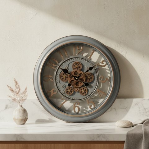 RAMSEY Zegar 45cm z ruchomym mechanizmem 45x45x7cm