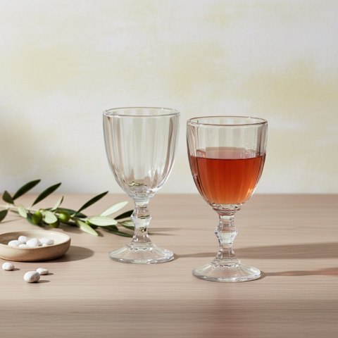 ELISE STRIPES Komplet 4 kieliszków 300mlprzezroczyste 9x9xh17cm