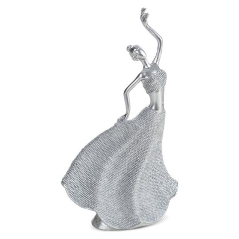 FIGURKA DEKORACYJNA ELDO 14 X 7 X 26 CM SREBRNY