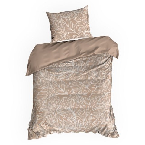KOMPLET POŚCIELI SATYNOWEJ SPRING 81 220 X 200 CM JASNOBRĄZOWY