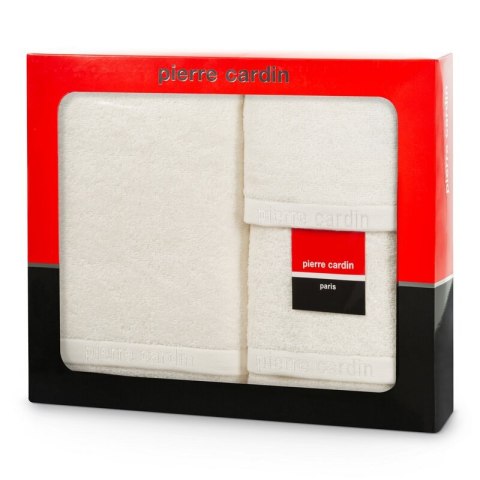 KOMPLET RĘCZNIKÓW 3 SZT EVI 40 X 34 X 9 CM KREMOWY