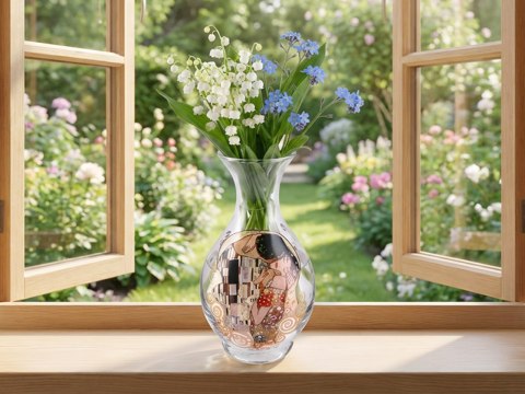 Wazonik szklany - G. Klimt, Pocałunek