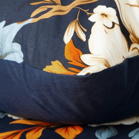 KOMPLET POŚCIELI BAWEŁNIANEJ FIORA 140 X 200 CM GRANATOWY