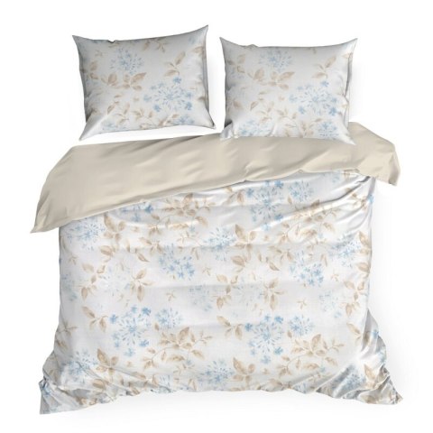 KOMPLET POŚCIELI BAWEŁNIANEJ JASMINA 140 X 200 CM KREMOWY