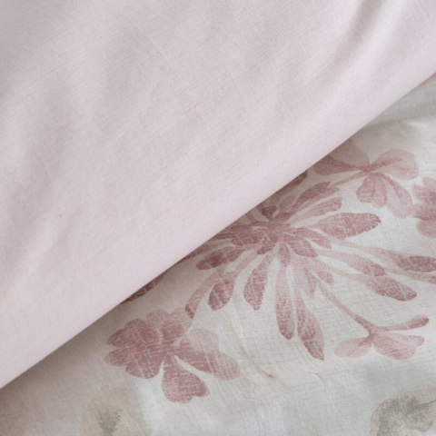 KOMPLET POŚCIELI BAWEŁNIANEJ LILA 140 X 200 CM PUDROWY RÓŻ