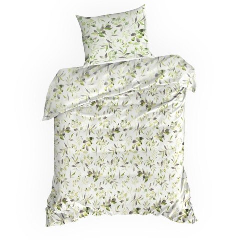 KOMPLET POŚCIELI BAWEŁNIANEJ MILI 160 X 200 CM BIAŁY