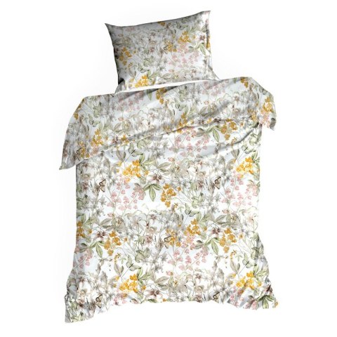 KOMPLET POŚCIELI BAWEŁNIANEJ PAULA 140 X 200 CM BIAŁY