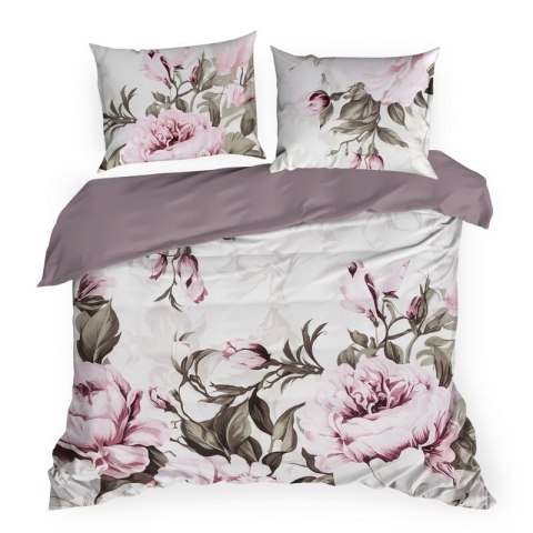 KOMPLET POŚCIELI BAWEŁNIANEJ PEONY 140 X 200 CM WRZOSOWY