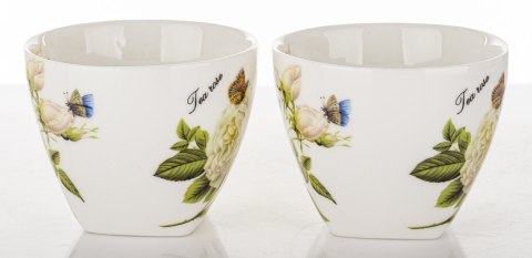 Kpl. Dwóch Filiżanek Z Podstwkami I Łyżeczkami