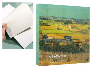 Blok rysunkowy/szkicownik - V. van Gogh, Żniwa w La Crau z Montmajour w tle