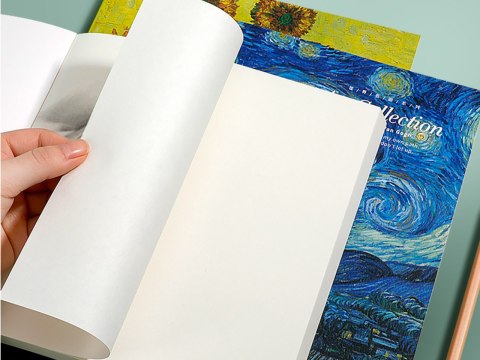 Blok rysunkowy/szkicownik - V. van Gogh, Żniwa w La Crau z Montmajour w tle