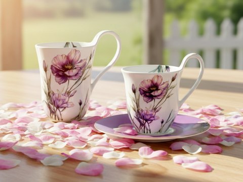 Filiżanka ze spodkiem - L. Lozano, Lady`s Floral Symphony (CARMANI)