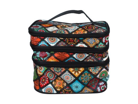 Kosmetyczka - wzór marokański (3 poziomy)