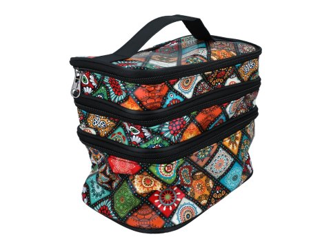 Kosmetyczka - wzór marokański (3 poziomy)