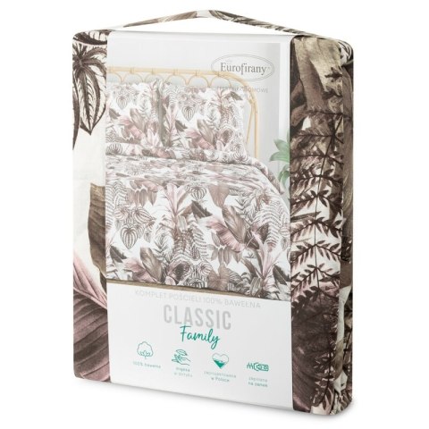 KOMPLET POŚCIELI BAWEŁNIANEJ DAVOS 160 X 200 CM FIOLETOWY