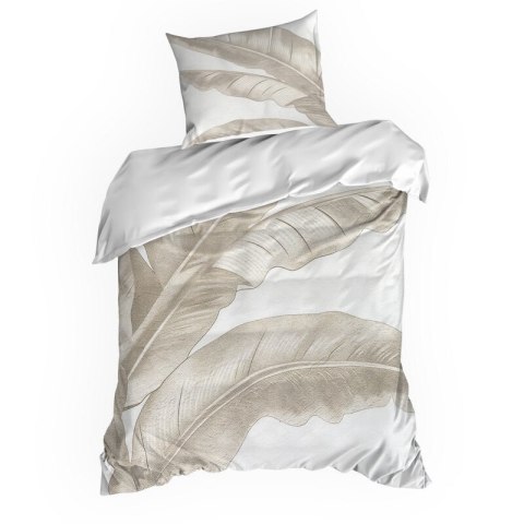 KOMPLET POŚCIELI SATYNOWEJ SPRING102 140 X 200 CM CIEMNOBEŻOWY
