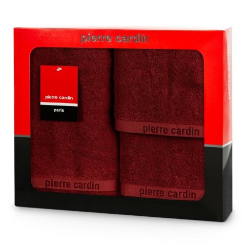 KOMPLET RĘCZNIKÓW 3 SZT EVI 40 X 34 X 9 CM CEGLASTY