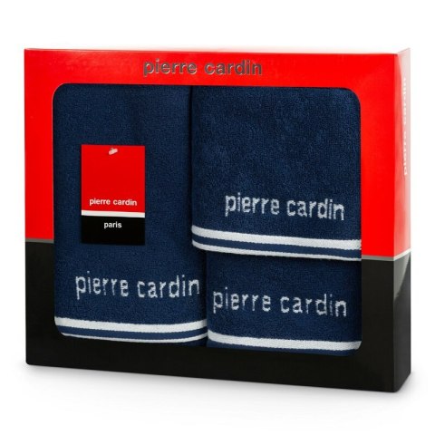 KOMPLET RĘCZNIKÓW 3 SZT ROCCO 40 X 34 X 9 CM GRANATOWY