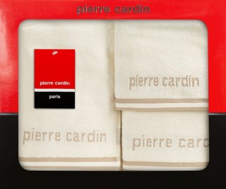 KOMPLET RĘCZNIKÓW 3 SZT ROCCO 40 X 34 X 9 CM KREMOWY