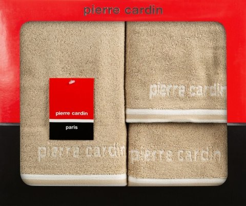 KOMPLET RĘCZNIKÓW 3 SZT ROCCO 40 X 34 X 9 CM BEŻOWY