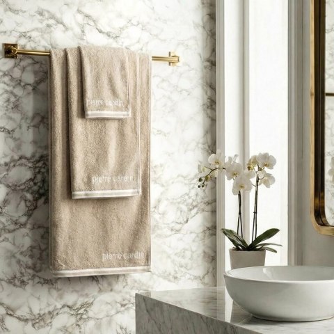 KOMPLET RĘCZNIKÓW 3 SZT ROCCO 40 X 34 X 9 CM BEŻOWY