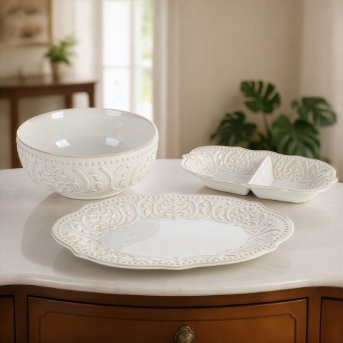 MISA DEKORACYJNA VENUS (01) O 21 X 9 CM KREMOWY