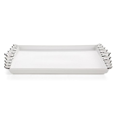 PATERA DEKORACYJNA ARIANA 39 X 22 X 3 CM BIAŁY