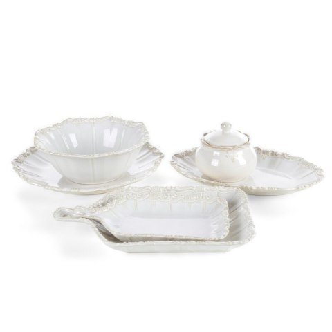 PATERA DEKORACYJNA ARLETA (04) 32 X 20 X 4 CM KREMOWY