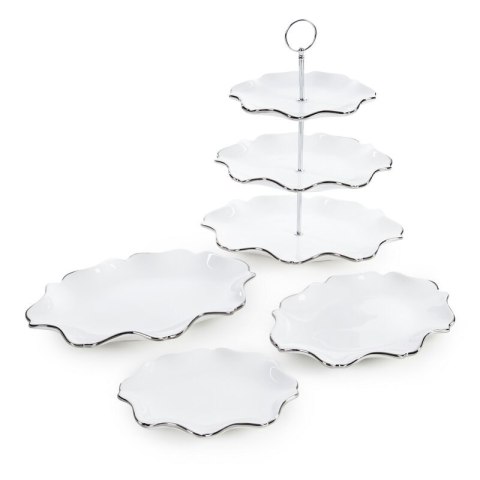 PATERA DEKORACYJNA AUREN (01) 30 X 21 X 4 CM BIAŁY