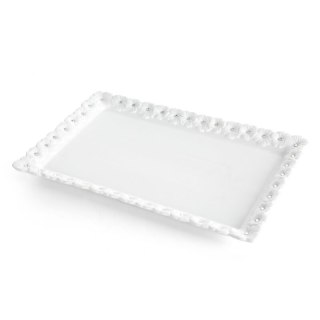 PATERA DEKORACYJNA ELISA (01) 30 X 19 X 3 CM BIAŁY
