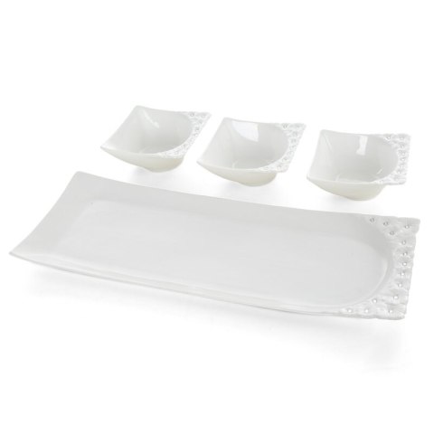 PATERA DEKORACYJNA ELISA (02) 40 X 16 X 5 CM BIAŁY