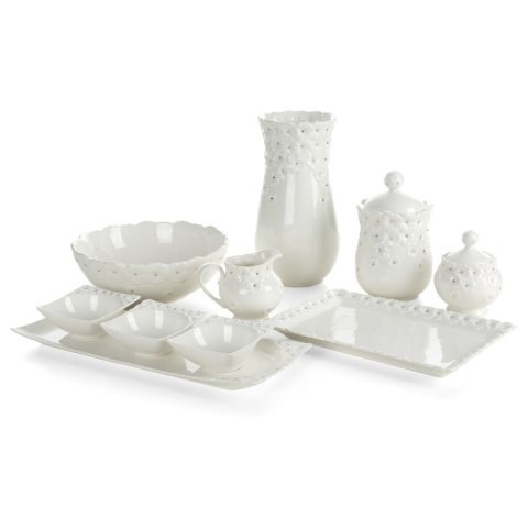 PATERA DEKORACYJNA ELISA (02) 40 X 16 X 5 CM BIAŁY