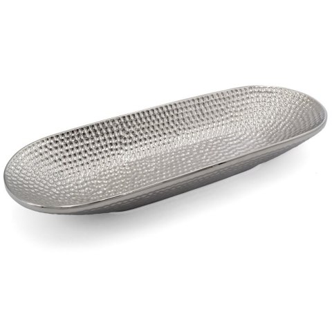 PATERA DEKORACYJNA GREG (01) 41 X 15 X 6 CM SREBRNY