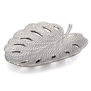 PATERA DEKORACYJNA KARLO (01) 25 X 19 X 4 CM SREBRNY